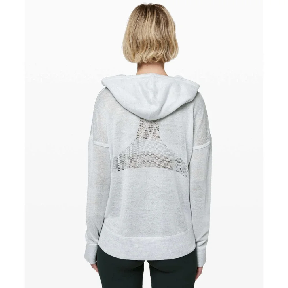 Lululemon Linen Lightweight Relaxed Hoodie 4 Blue NWOT*f